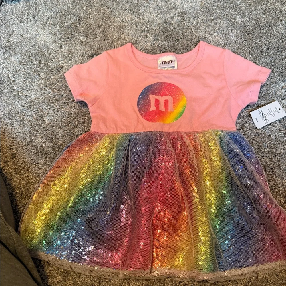 M&M'S Pink and Rainbow Diaper Cover Set